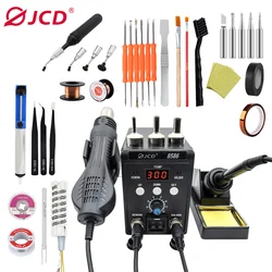 JCD 8586 Soldering Station 2 in 1 LCD Digital Display Welding Rework Station for cell-phone BGA SMD PCB IC Repair Solder Tools