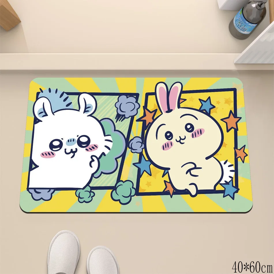 Bath Mat  Absorbent Quick Dry Wear Resistant Stain Resistant Non Slip Bathroom Door Mat Rug Kawaii Anime Cute Decor Gift