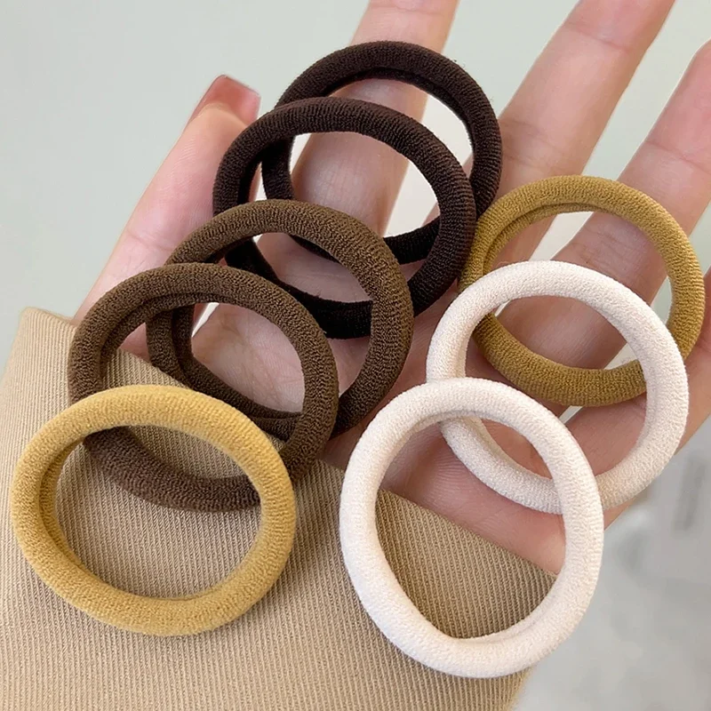 Hair Bands for Women Girls Basic Hair Ties Ropes 4.5cm Simple Solid Elastic Headband Hair Accessories Ponytail Holder