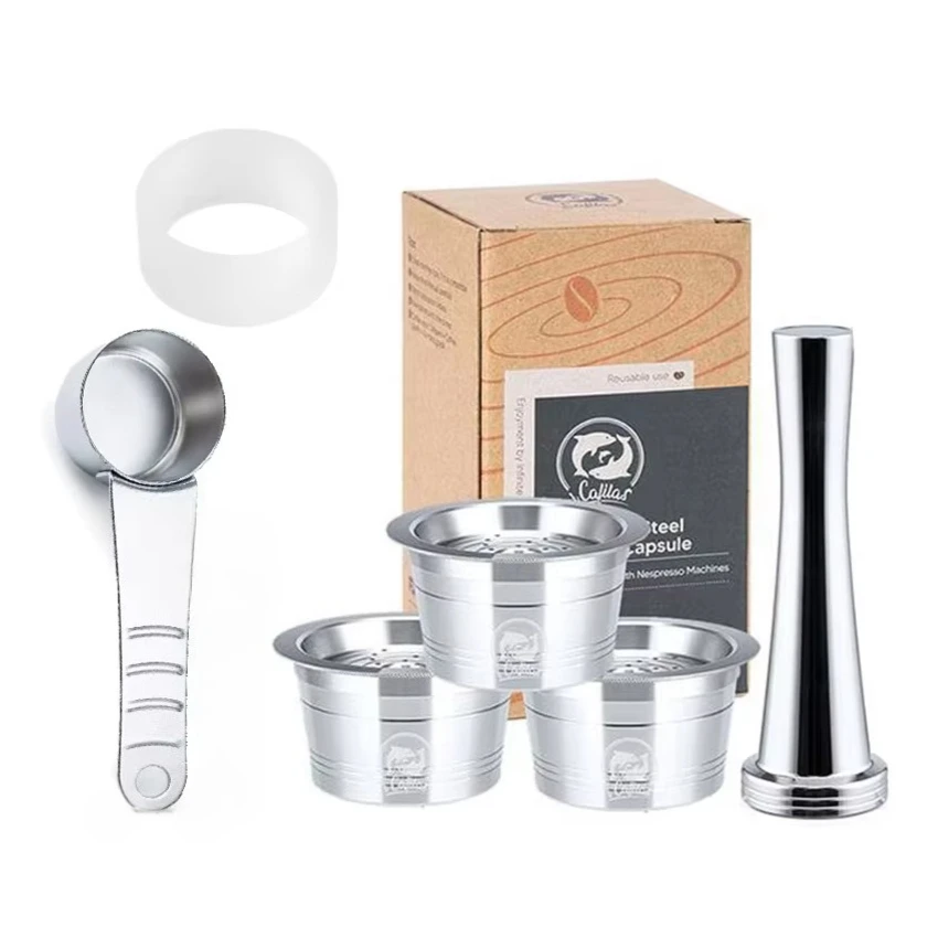 for Cafissimo kfee Caffitaly Reusable Coffee Pods Stainless Steel Espresso Refillable Capsule Filters for 3 Hearts Lov Passione