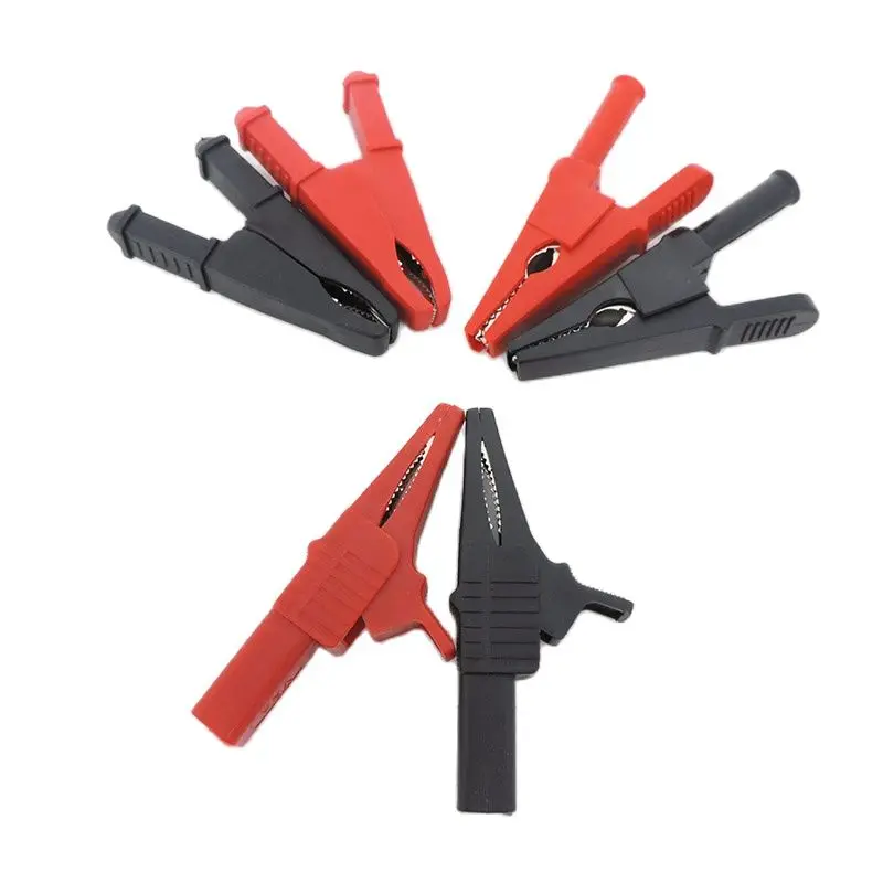 20A 30A 50A Alligator Clip Crocodile Adapter Plug Insulated Probe Clip for Black Red Test Lead for Car Caravan Van Battery