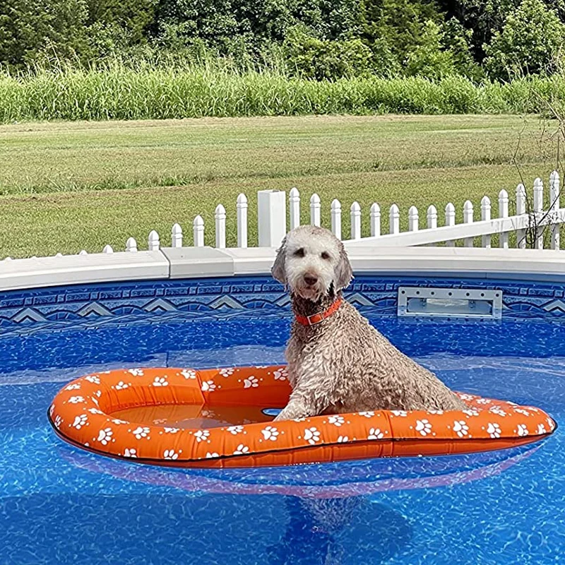 Spring Float Paddle Dog Pool Float Inflatable Dog Swimming Raft for Summer Large Contemporary Puppies Cat  Ride on Floating Row