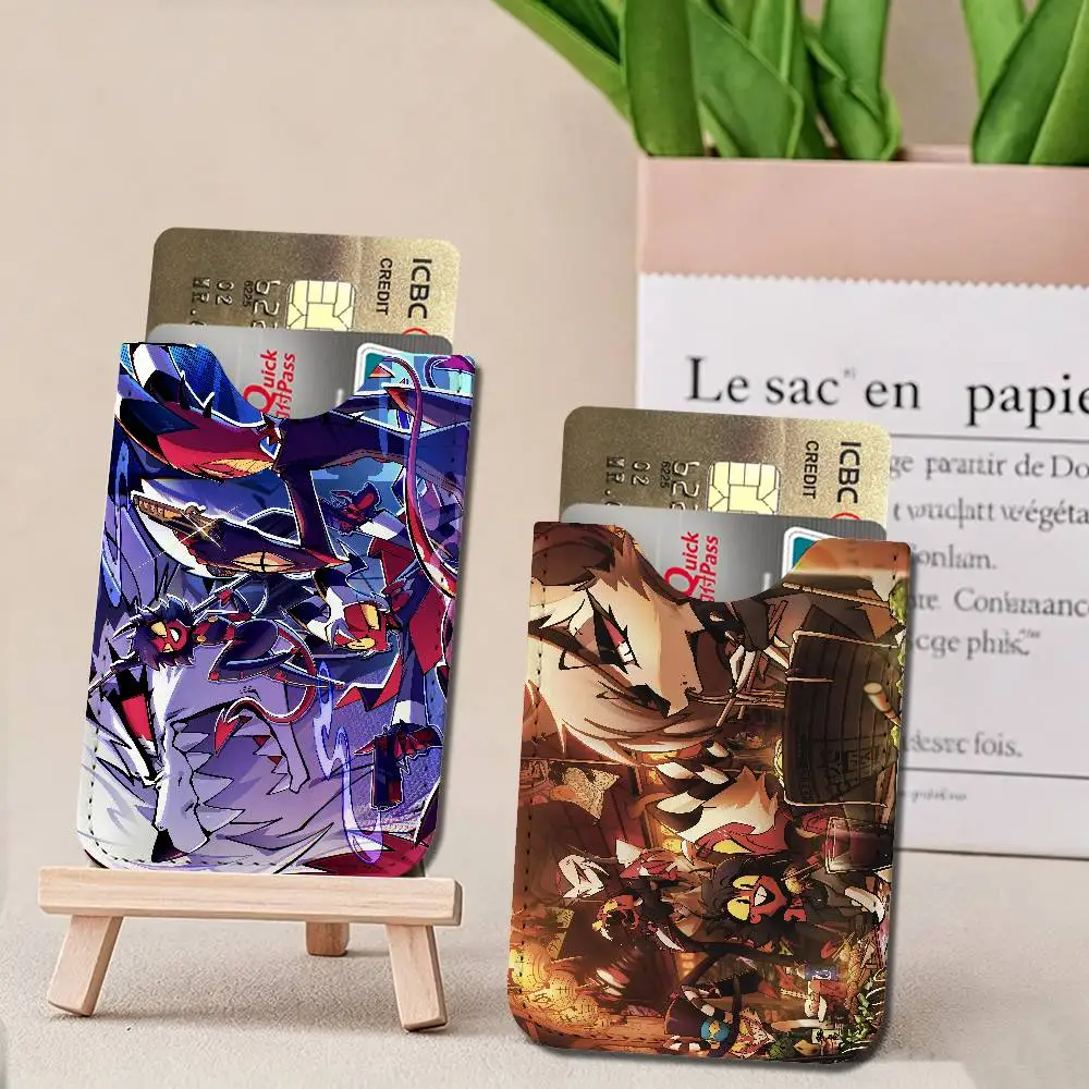 Cartoon H-Helluvads Boss Light Soft Leather Mini Card Holder, Ultra Slim Credit Card Wallet for Unisex Pocket Card Storage