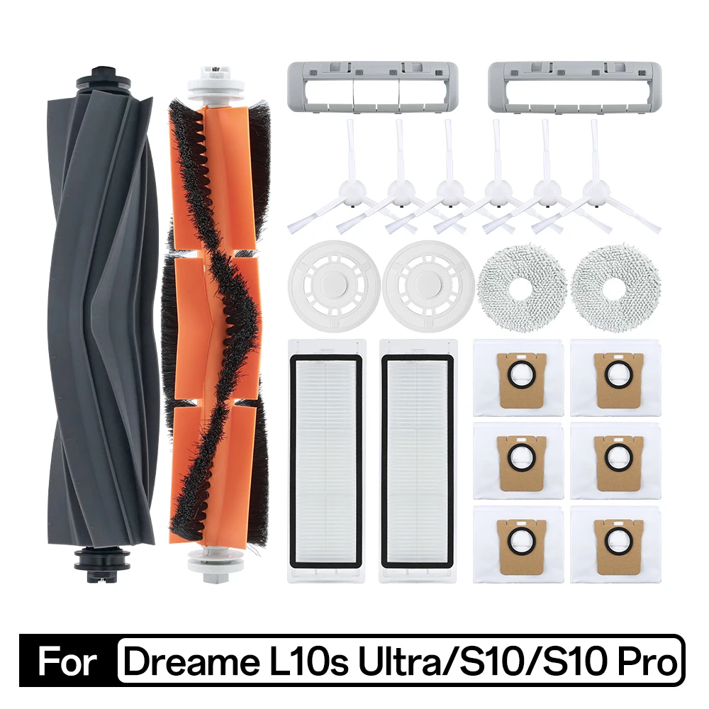 For Dreame L10s Ultra / S10/S10 Pro Accessories Robot Vacuum Cleaner Mop Dust Bag Main Brush Side Brush Hepa Filter Replacement