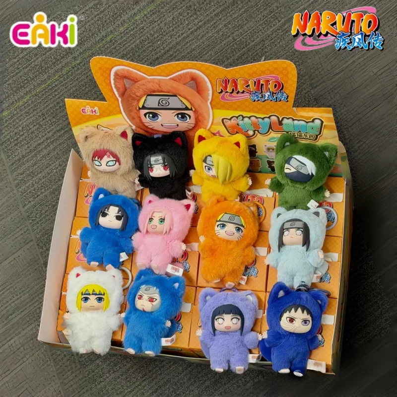 Original Eaki Naruto Shippuden Kitty Land Serie Plüsch-Blindbox Offiziell Echte Niedliche PVC-Anime-Figuren Spielzeug Geburtstagsgeschenk