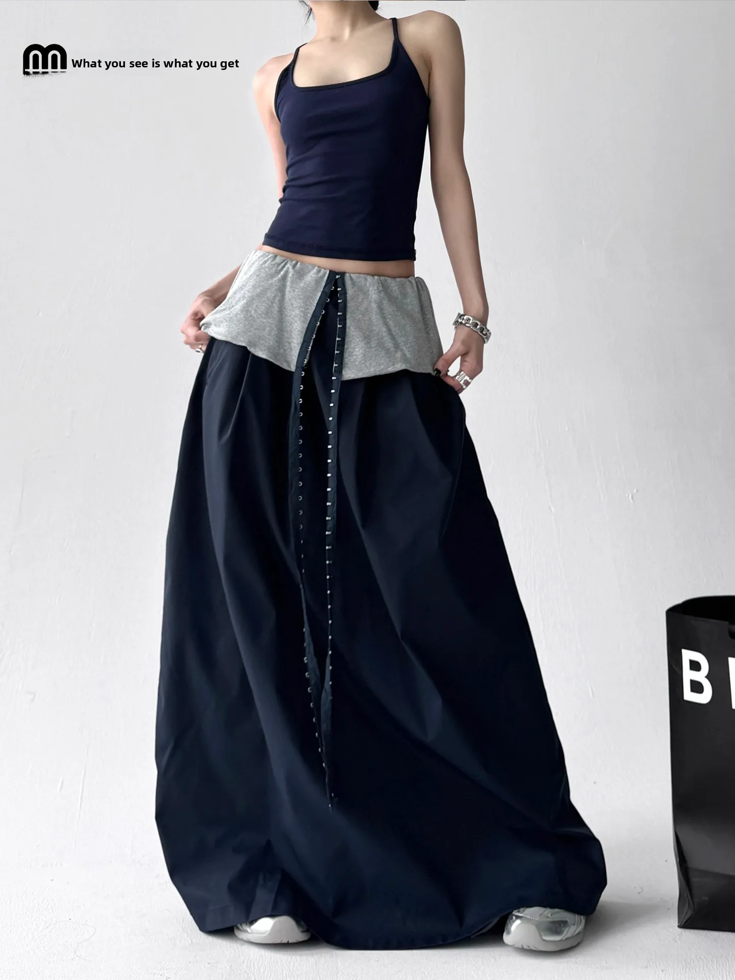 

Comfortable Faionable Retro Women's f-length Skirt A-line Long Dr Casual Summer New Sle High-waist Polyester Cotton...