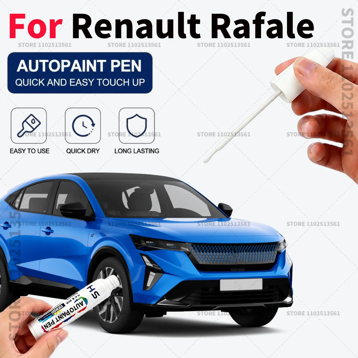Automotive Touch Up Paint Pen Car Paint Scratch Remover Quick Dry Repair Brush for Vehicle Paint For Renault Rafale 2024-2025