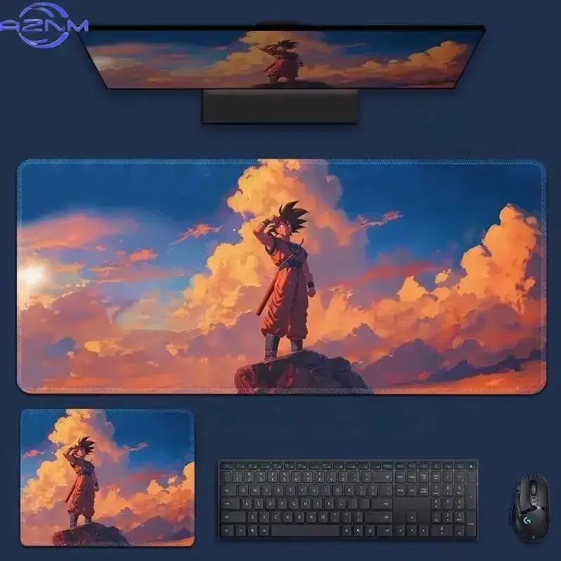 Anime Character Sunset Cloud Scenery Mouse Pad, Rubber Non-Slip Base, Smooth Surface for Gaming and Office Desktop Computer Acce