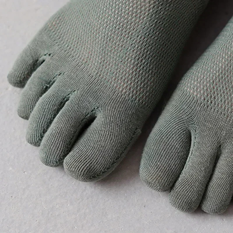 Ankle Toes Mens Breathable Show No Solid Man Shallow With Socks Pair Five Finger 1 Short Sokken Color Thin Invisible Mouth