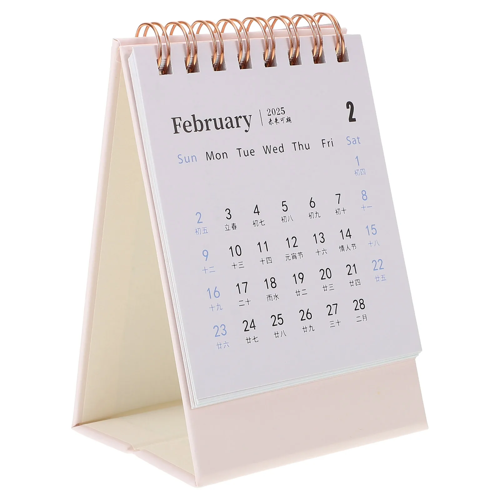 

Mini Desk Calendar 2024 2025 Design Home Office Thick Material Sturdy Holder Small Table Flip Paper