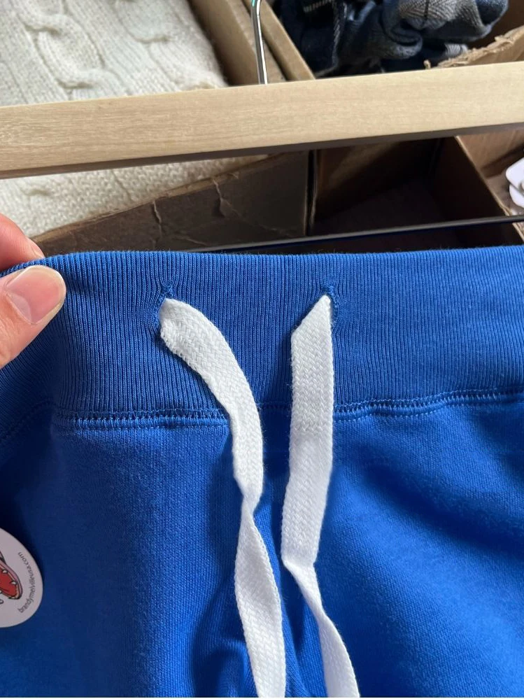 الرباط خمر Sweatshorts الصلبة امرأة الخريف عادية منخفضة الخصر مستقيم سراويل قصيرة الأزرق خمر بسيط القطن الرياضة السراويل