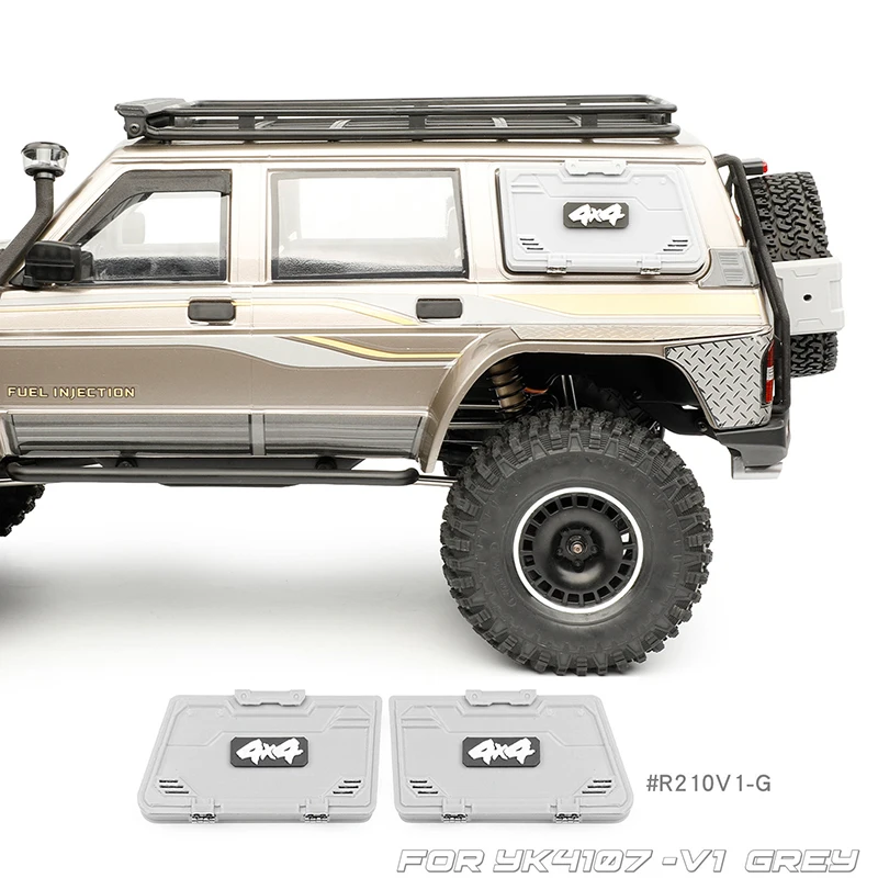 Side Tool Box School Bag Expansion Box Side Window Modification for 1/10 RC Crawler Car Traxxas Easy Control YK4107 Nissan Parts