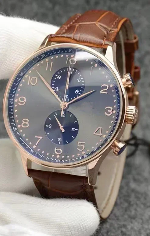 New Men Watch Automatic Mechanical Watches Stainless Steel Rose Gold Black Red Blue Sapphire 41mm