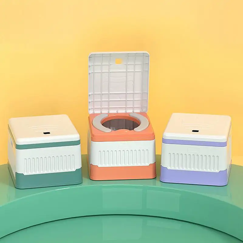 Potty Training Seat Portable Toilet For Kids Folding Toddler Potty with 20pcs Storage Bags Potty Training Toilet Seat with Lid