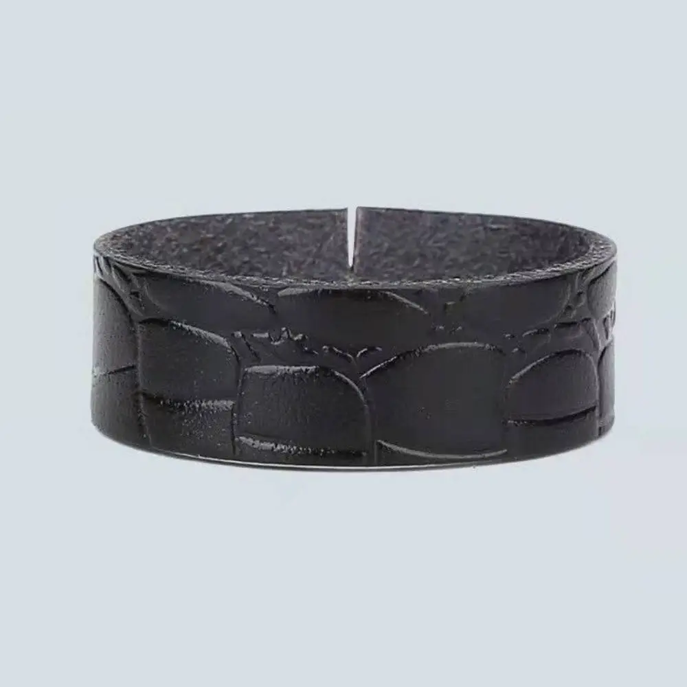 3PCS Cow Genuine Leather Belt Loop Keepers DIY Delicate Belt Loop Crocodile Pattern Waist Belt Holders