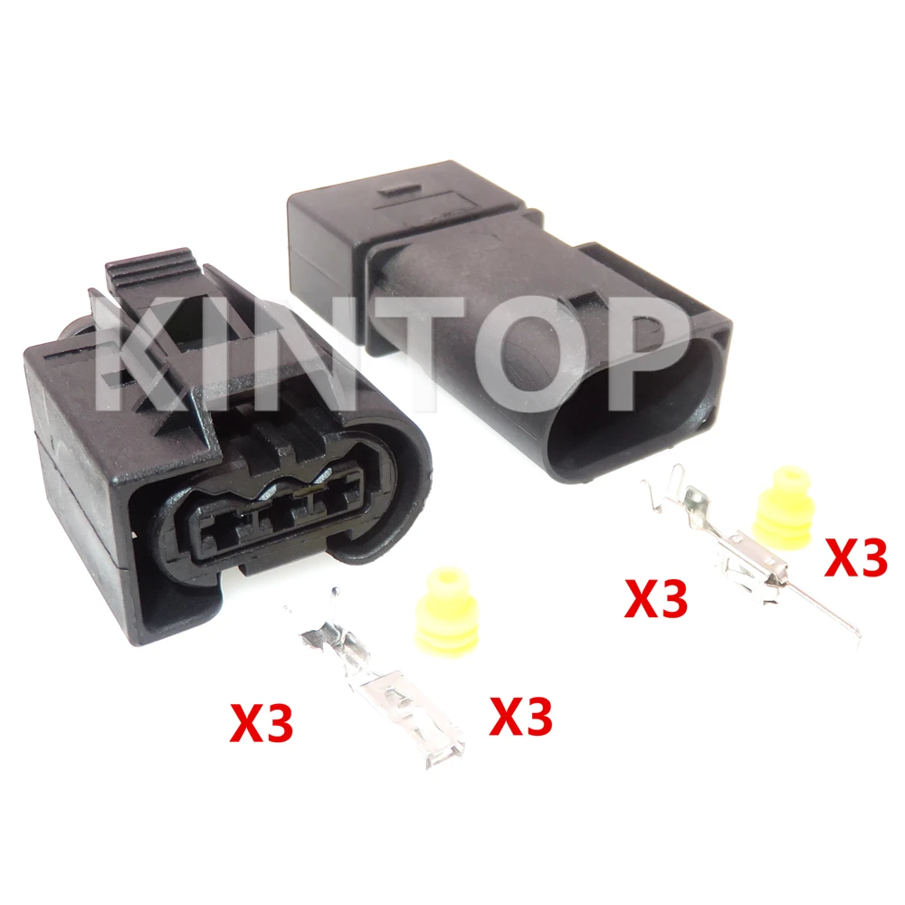 1Set 3 Pins 1-968433-2 1-968408-2 Auto AC Assembly Harness Socket 22140492050 09441311 50290970 Car ABS Sensor Plug For Benz BMW