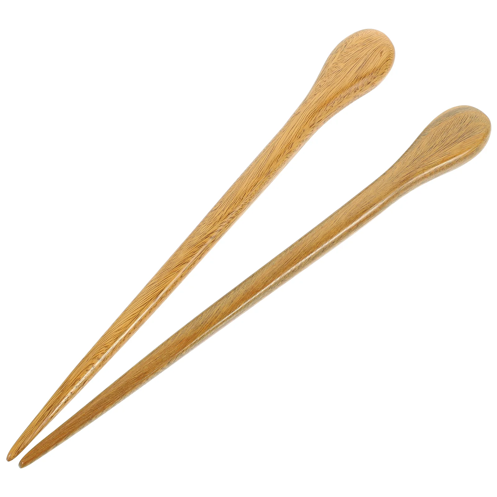 

2 PCS Hair Barrettes Clip Sandalwood Accessories Hairpin Vintage Bamboo Wooden Women's