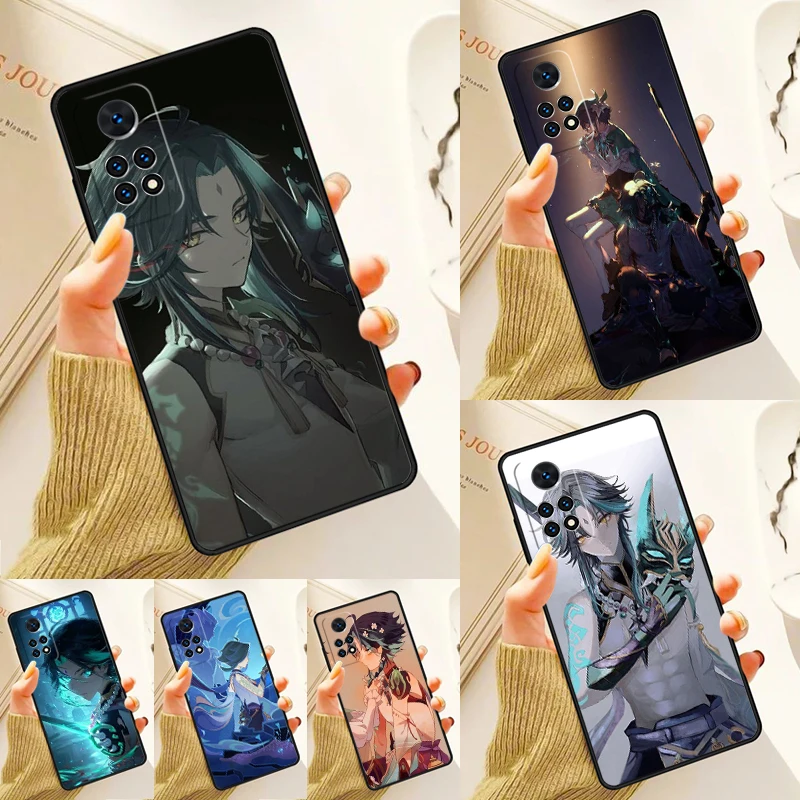 Xiao and Venti Genshin Impact Case For Samsung Galaxy S24 Plus S23 S20 S21FE Lite S22 Ultra Note 20 S8 S9 S10 Phone Coque