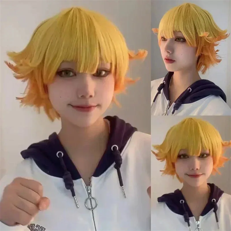 Peluca de cosplay de anime, alta calidad, Uzui Tengen Kochou Oke, Kamado Nezuko Oke Roji Mitsuri, Rui Hashibira, Inosuke Sabito