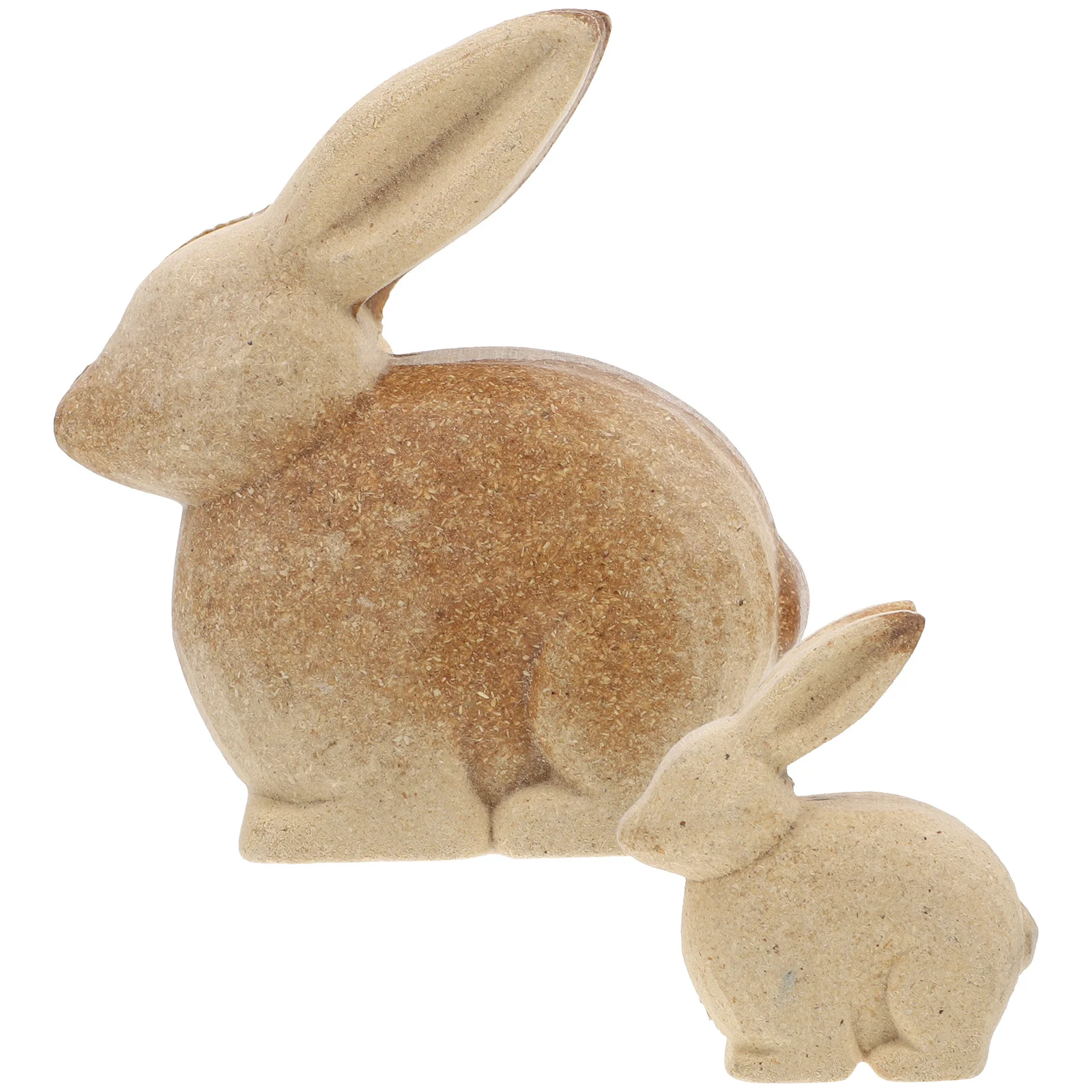 

Unfinished Wood Bunny Rabbit Animal Figurines Rustic Craft Decorations Miniature Sculpture for Tabletop Desk Garden Decor