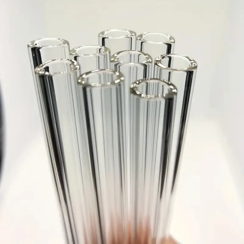 High Borosilicate Clear Oil Bur ner Glass Tubes With Bubble On The End Glass Straws