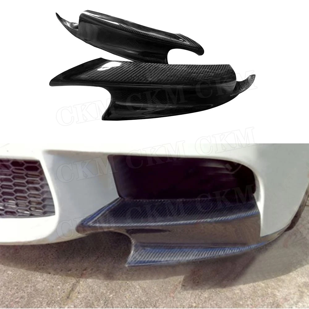 

CKMUUER For E92 Front Lip Upper Side Splitters Flaps For BMW 3 Series E90 E92 E93 M3 2008-2014 Carbon Fiber Bumper Protector