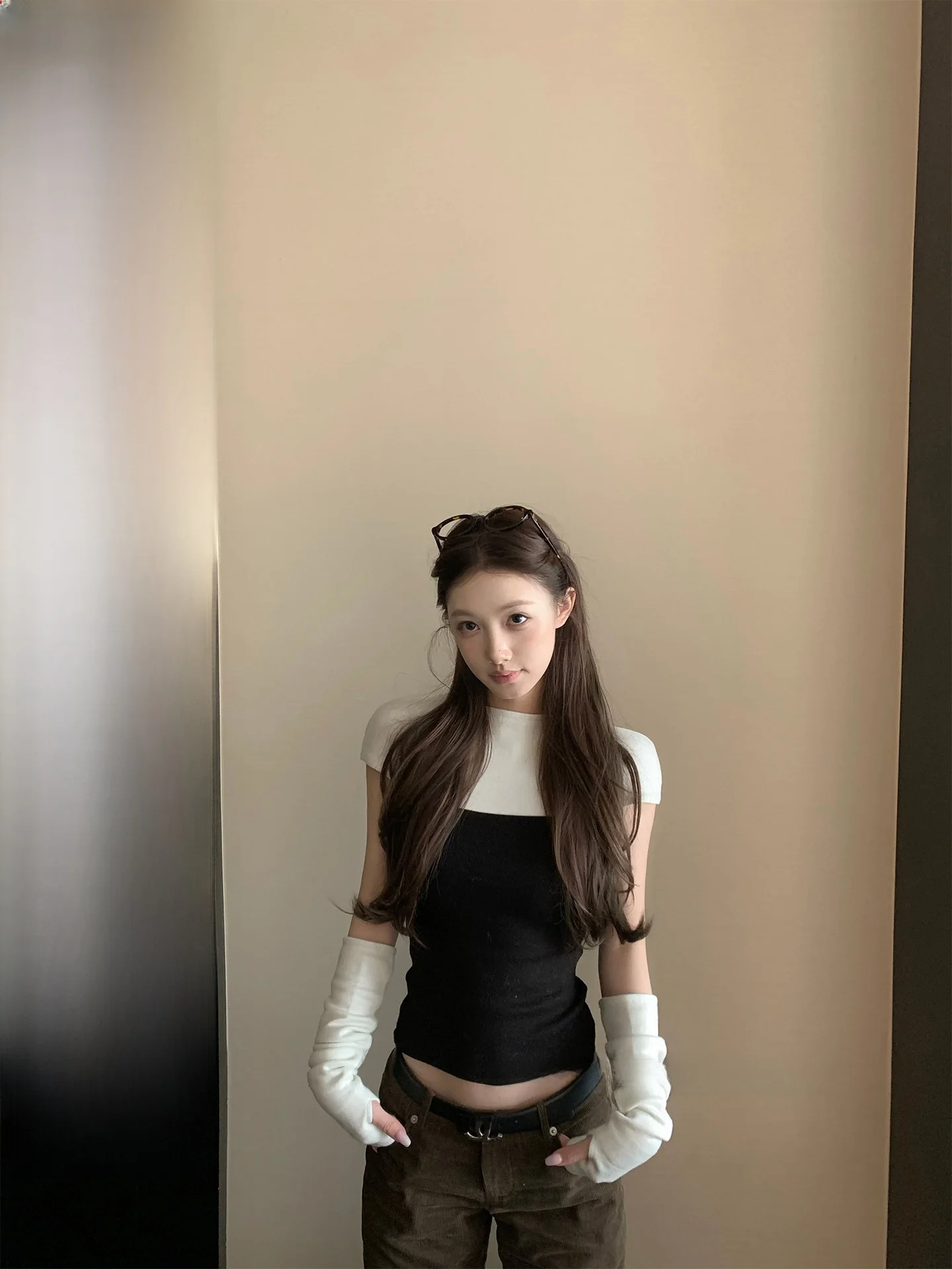 

Chestnut a Knitted Sweater with Sve Covers Women's Autumn Winter Faion Color Blo Korean Sle Stand Fit T-irt