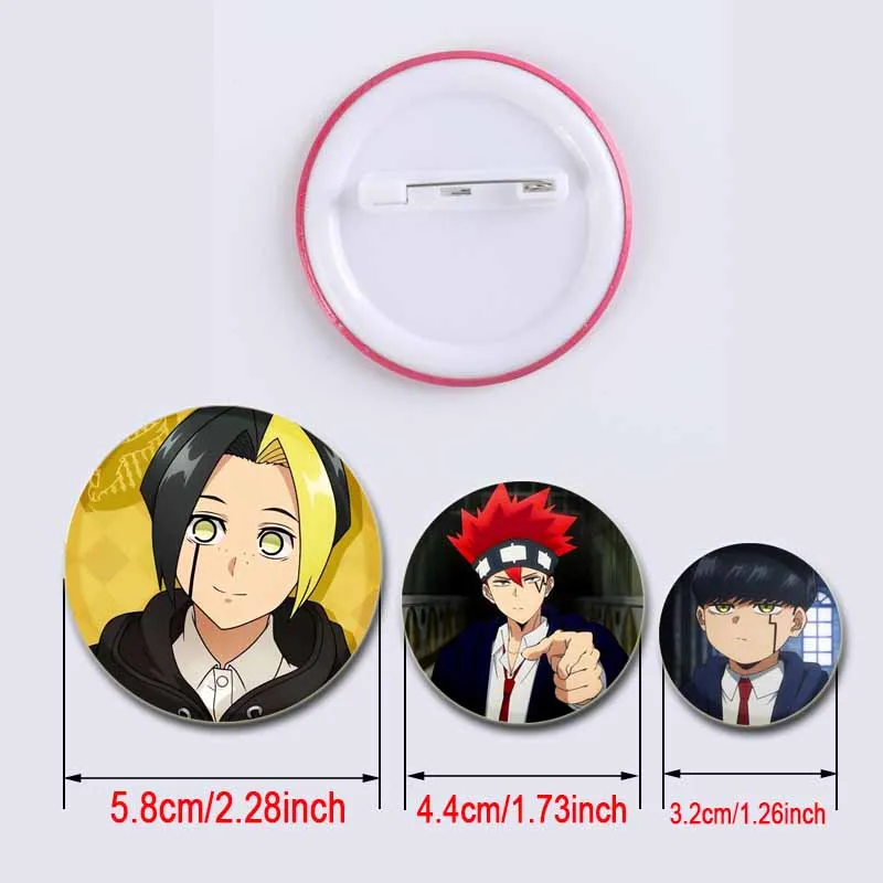 58mm Anime Mashle Magic and Muscles Simple Button Pin Snap in Brooch Daily Stylish Ornament Ideal Gift for Birthday Anniversary