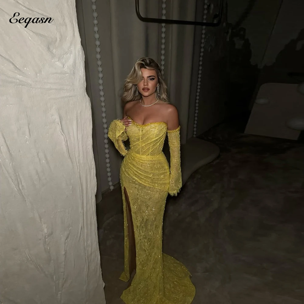 

Fancy Evening Dress Long Mermaid Formal Party Prom Dresses Customized Side Slit Women's Evening Gowns Wedding Engagement 2026