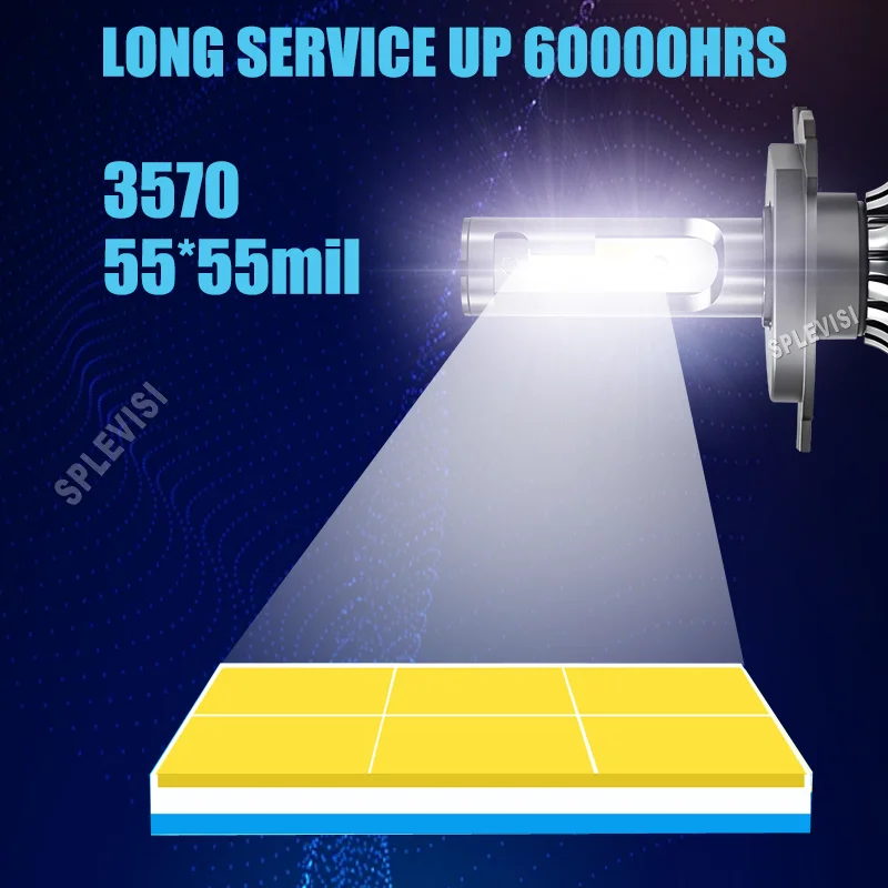 H4 200W Car Lights 6000K 12V Long-Distance Illumination For JEEP WRANGLER JK TJ JL 2011 2012 2013 2014 2015 2016 2017 2018-2022