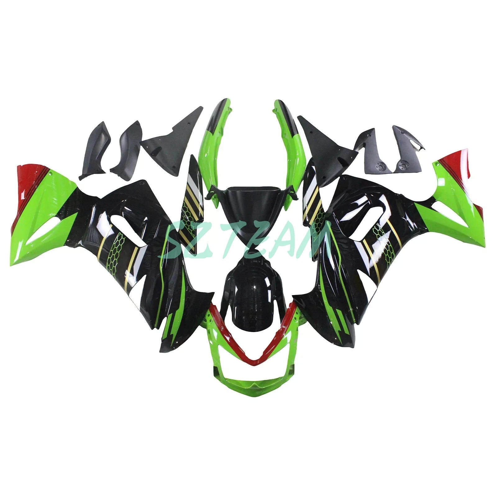 For 2006 2007 2008 KAWASAKI NINJA 650 Aftermarket Motorcycle Fairings ER-6f 06 07 08 Prime ABS Plastic Fairing Kit - view 2