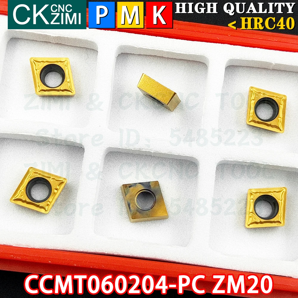 CCMT060204-PC ZM20 CCMT 060204 PC ZM20 Carbide Inserts External Turning Inserts Tools CNC Mechanical metal lathe cutting tools