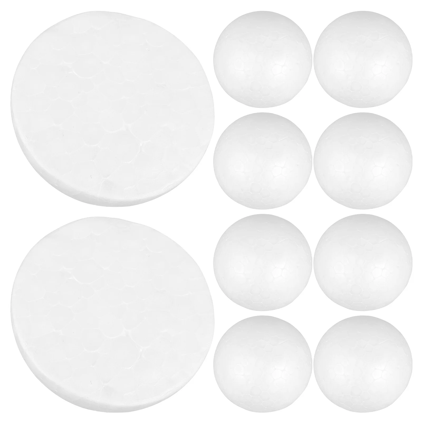 

30Pcs White Semicircle Foam Balls for Craft Projects DIY Christmas Ornament Decoration Kids Educational Art Activity Materials