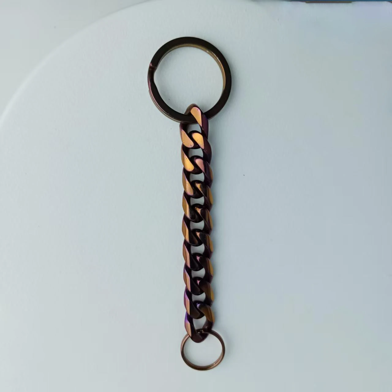 10.5mm Pure Titanium Ground Six-Sided Short Suspension Chain | Durable Titanium Jewelry Chain for DIY Craft & Daily Wear