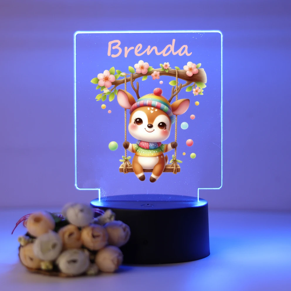 

Personalized Custom Fawn Cartoon 3D Lamp Room Decor For Boys Birthday Led Night Light