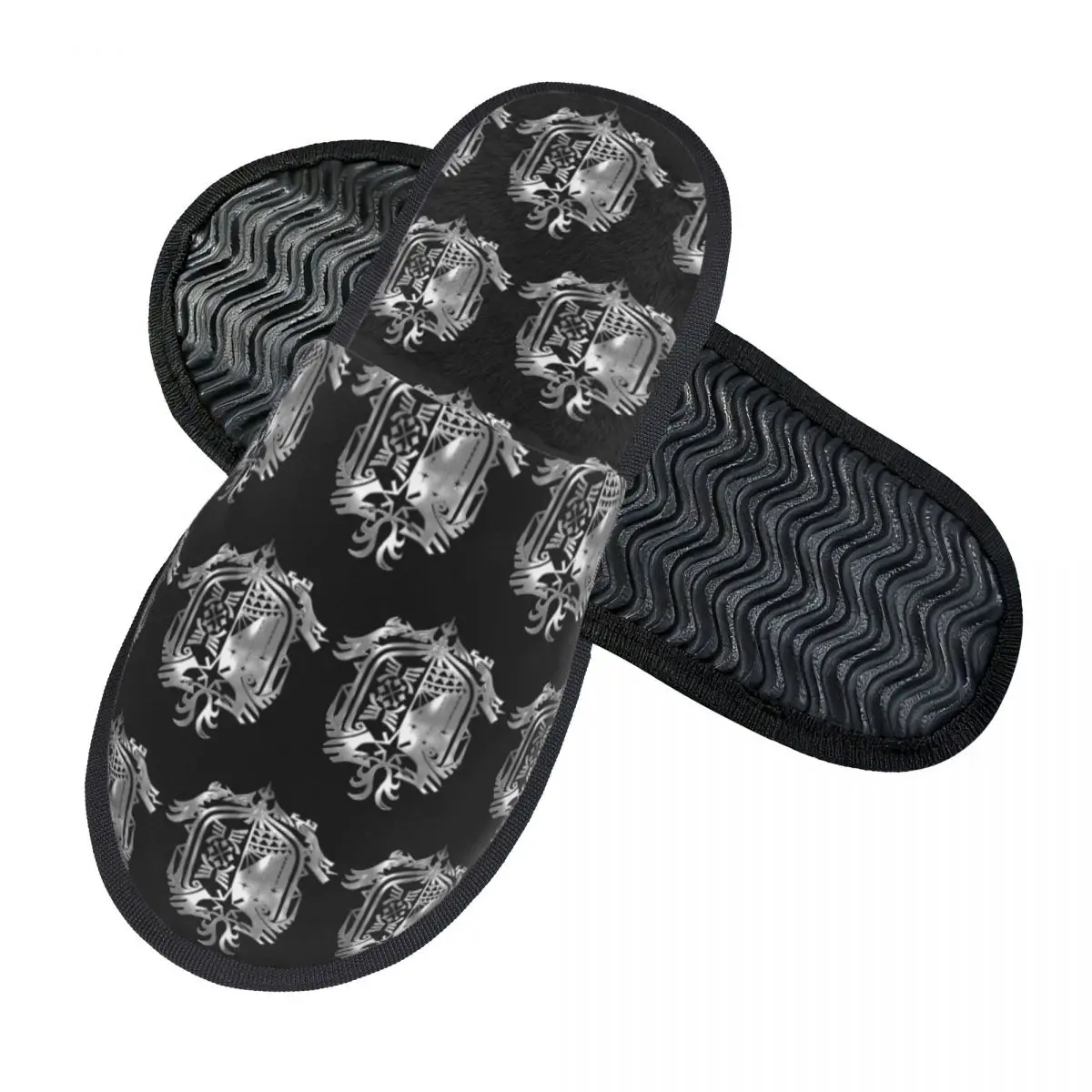 Custom Monster Hunter World Slippers Memory Foam Warm Soft Women House Slipper Indoor Fluffy Shoes