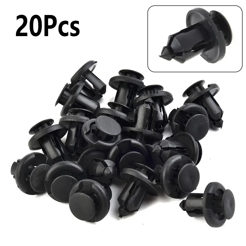 

20pcs Bumper Retainer Clips Black Nylon Front Bumper Fix Clip For Acura For Honda Push Type Auto Fastener Interior Accessories