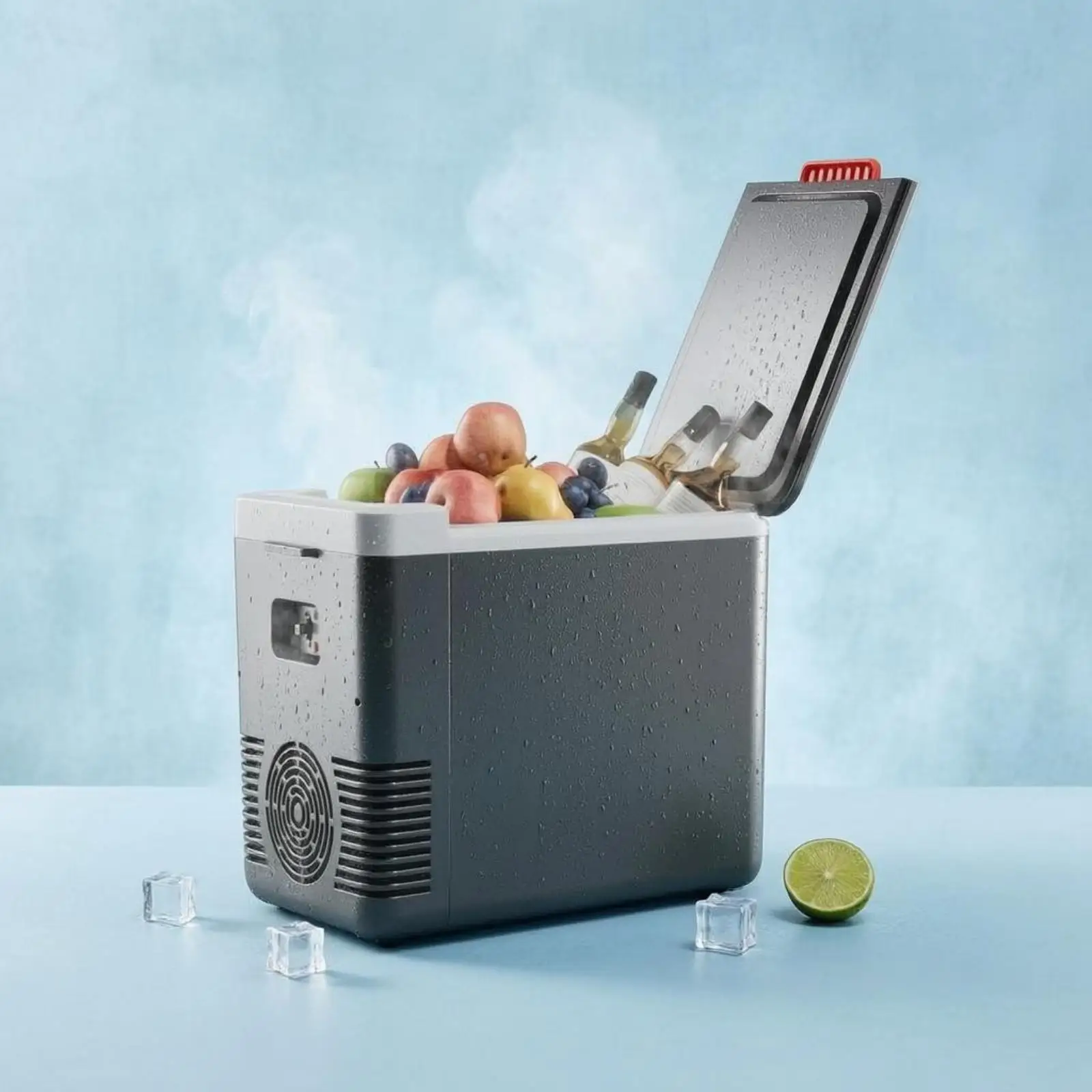 10 L Car Fridge Ventilated Car Refrigerator and Warmer, Thermoelectric Cooler and Heater Hinged Lid Travel Fridge, Compact Size view 5