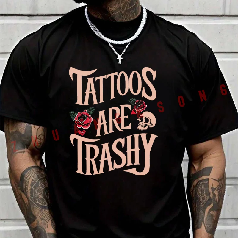

Summer Anti-Tattoo Statement T Shirt Men Women Motorcycle Loose Breathable Quick Drying Short Sleeved Sports T-Shirt