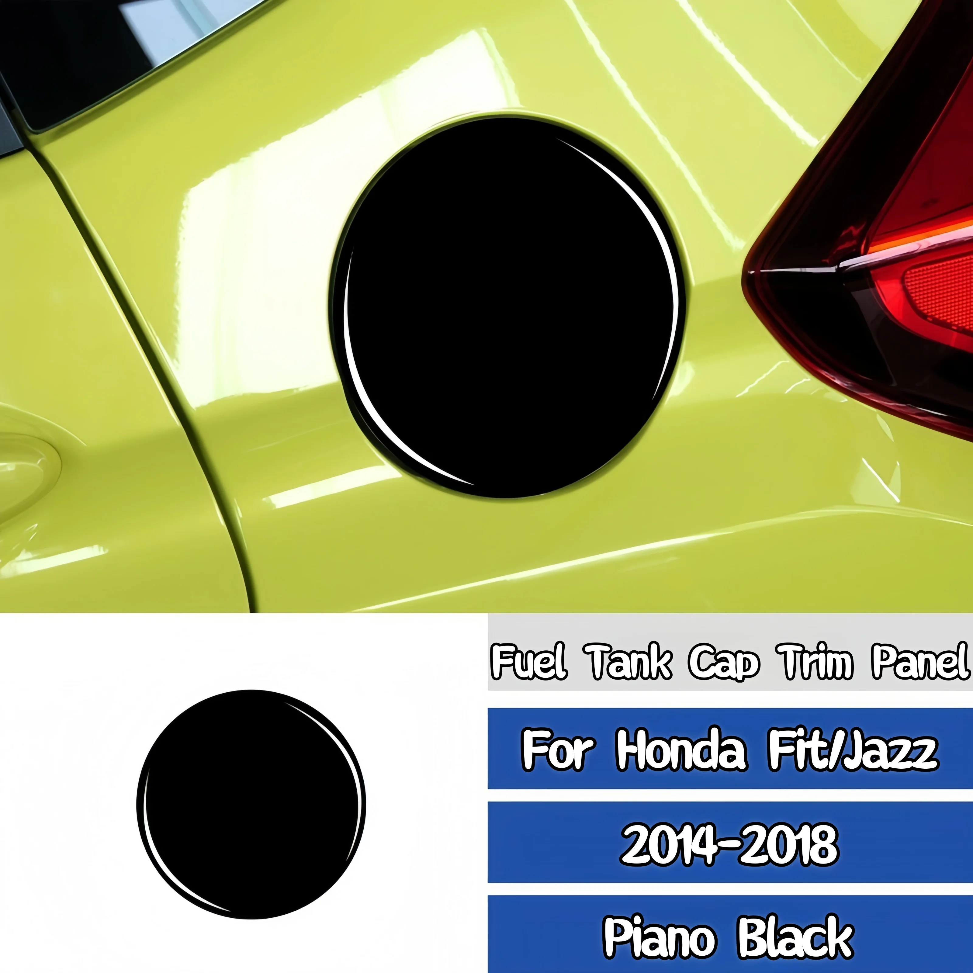 

Для Honda Fit/Jazz 2014-2018 Piano Black внешняя крышка топливного бака автомобиля декоративная крышка панели защитная накладка наклейка аксессуары