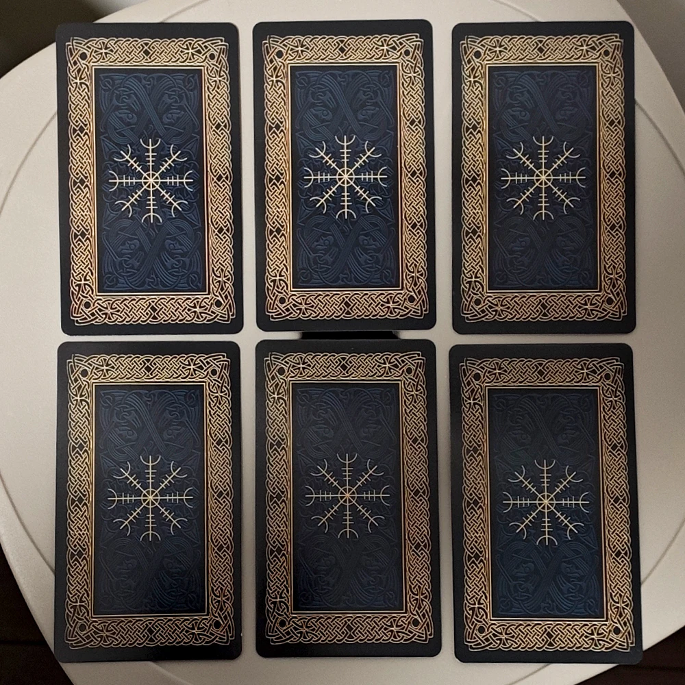 Baralho de tarô rúnico em idioma russo 10,3 * 6 cm 78 unidades de cartas de tarô baseadas em deuses e mitologia do nórdico