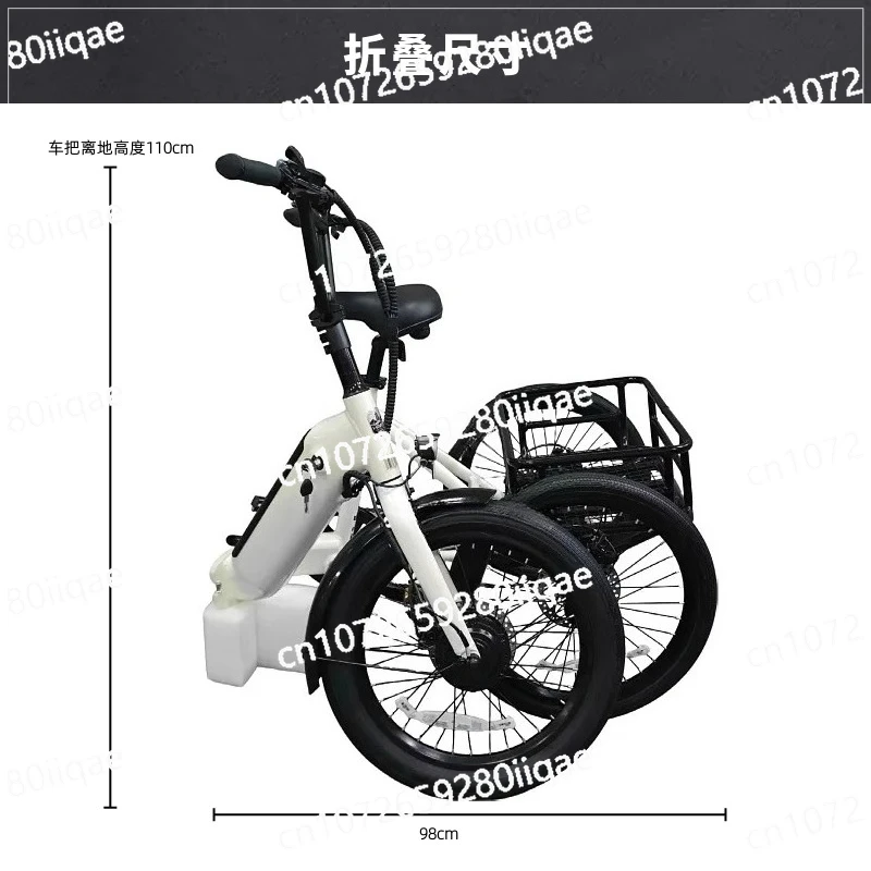 دراجة ثلاثية العجلات بدواسة كهربائية ذات إطار عريض مقاس 20 بوصة، دراجة ثلاثية العجلات إيجابية من سبائك الألومنيوم