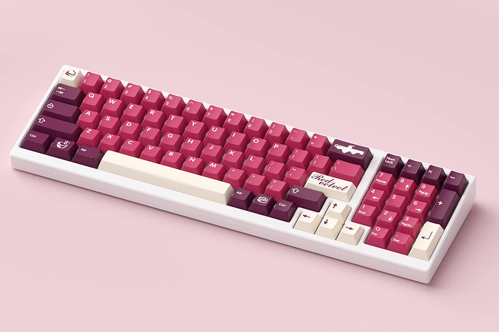 Imagem -03 - Domikey-x Zero g Red Velvet Keycap Grupo Abs Doubleshots Cherry Perfil para Teclado 87 Tkl 104 Ansi Xd64 Bm60 Xd68 Bm65