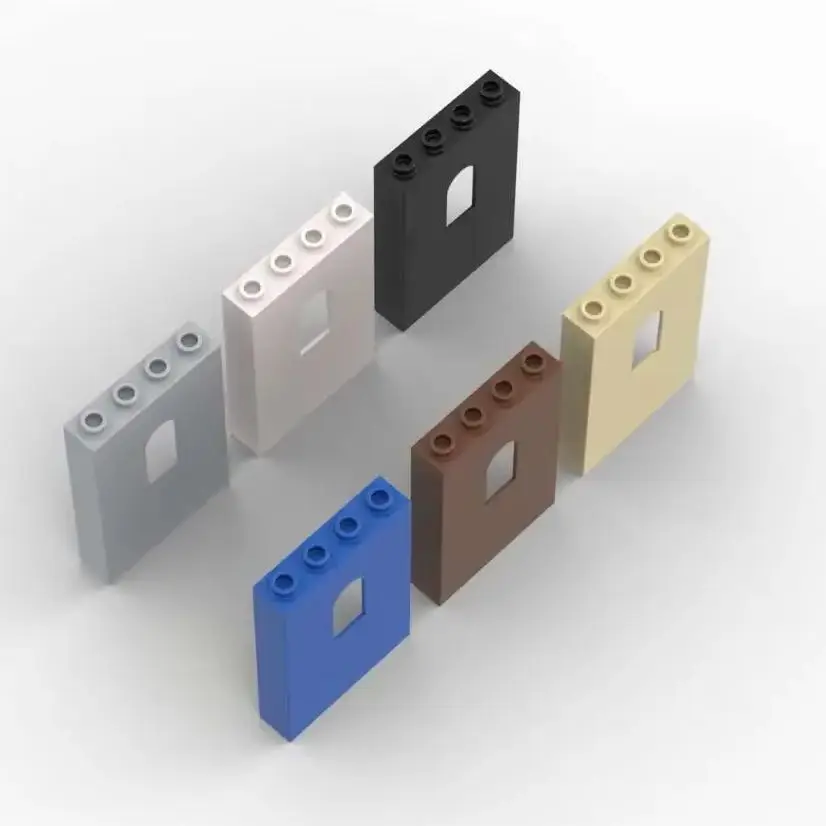 MOC 1 SZT. 60808 Panel 1x4x5 Klocki Zestaw Ściana z Oknem Dom Zamek Klocki Pomysł na Prezent Urodzinowy dla Dzieci