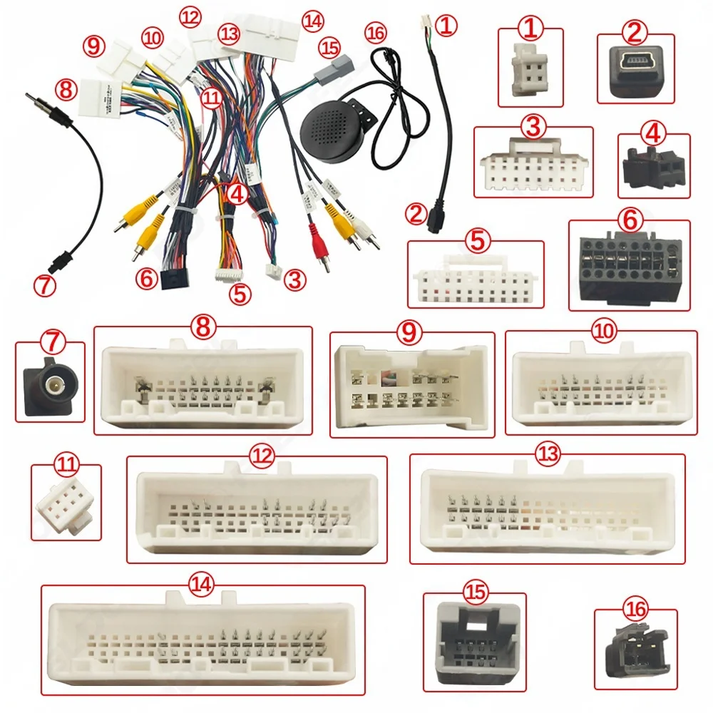 Radio Wiring Harness Adapter CAN Bus Decoder Cable for Renault Kadjar KOLEOS Toyota Harrier