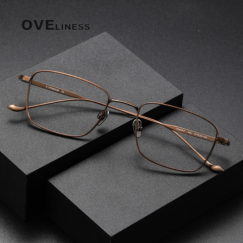 

2023 Pure Titanium Glasses Frame Men women Square Eyewear New Male Classic Full Optical myopia Prescription Eyeglasses Frames