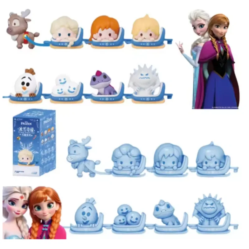 Gefrorene Elsa Anna Olaf Anime Peripheriegeräte Kawaii süße Q Edition Überraschung Blind Box Spielzeug Tischdekoration Ornamente Urlaubsgeschenke