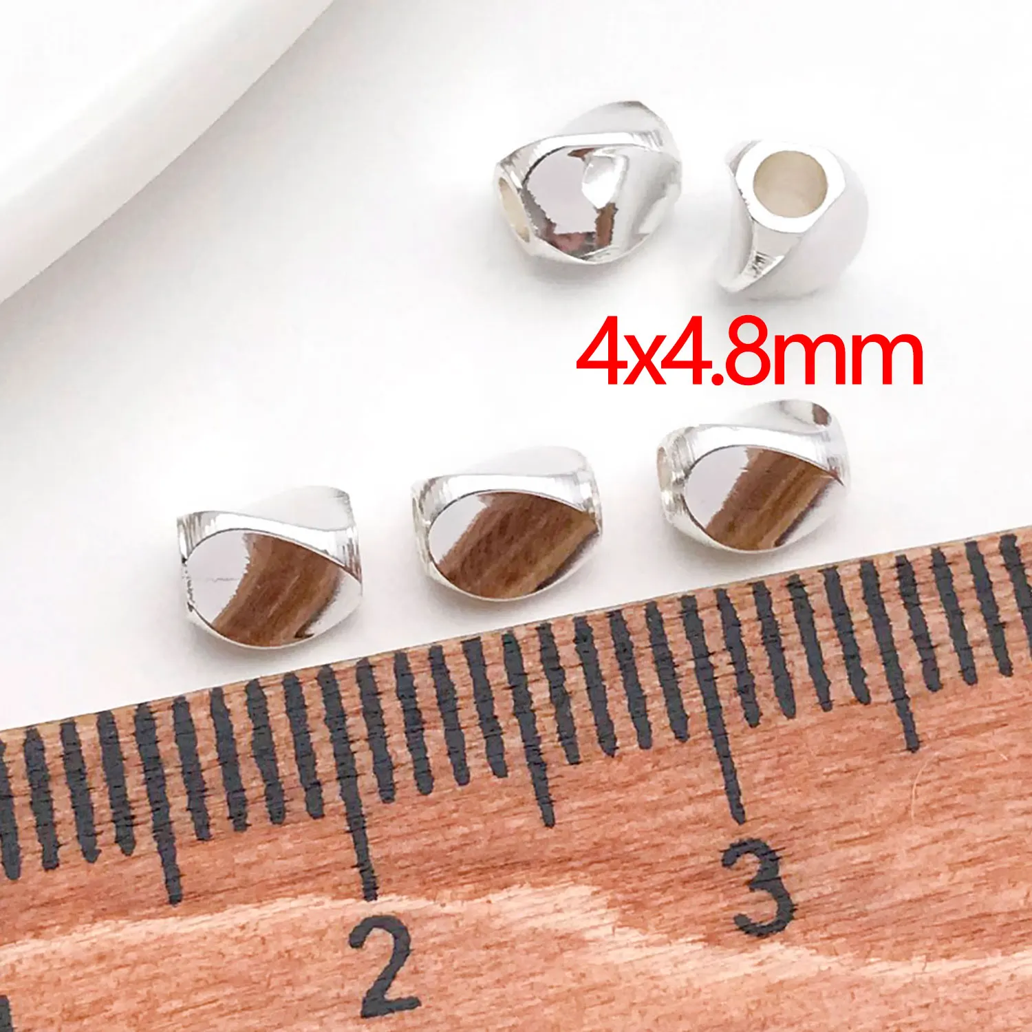 20pcs 18K Real Gold Plated Brass Beads, Irregular Big Hole Bead Loose Beads For DIY Bracelet Necklace Jewelry Making Accessory image 2