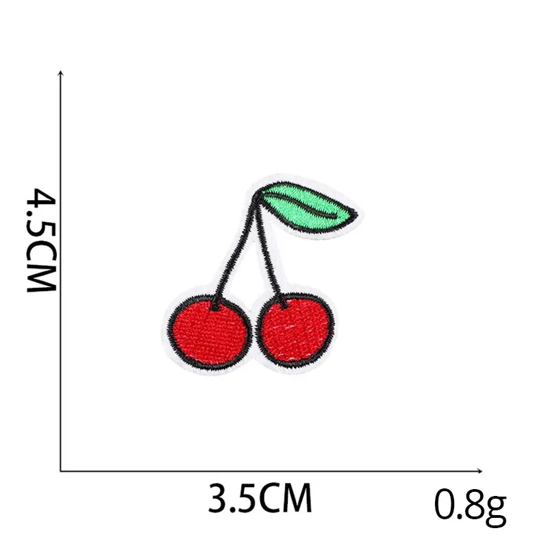 Parches termoadhesivos de frutas de dibujos animados para ropa, Parche de Animal lindo, parches bordados para planchar en ropa, apliques