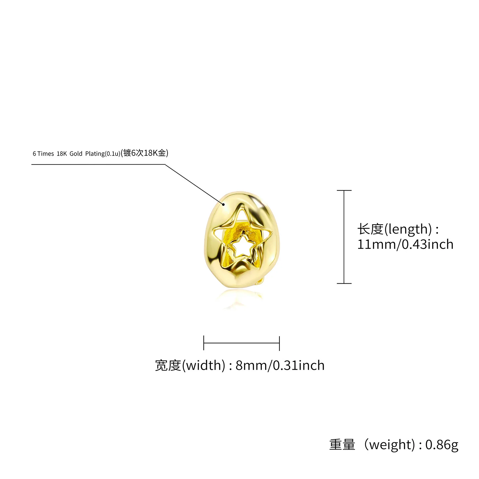 RACHELZ Y2K واحد مجوف خارج ستار الأسنان Grillz خمر لامعة الجوف الأسنان قبعات للنساء الرجال المجوهرات عيد الميلاد تأثيري هدية
